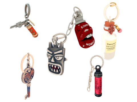 Divers porte-cl&eacute;s Modèle 3D