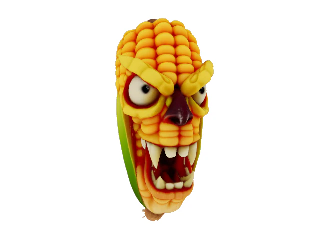 Corn cob monster 3D Model .c4d .max .obj .3ds .fbx .stl .blend 
