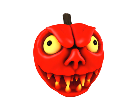 カボチャをパックしてゲームの準備完了 3Dモデル