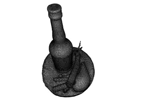 Amber bottle Game Ready 3D Model