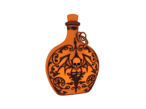 고딕 병 및 플라스크 게임 리더 팩 3D 모델