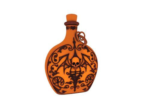 Pack Lettore di giochi per bottiglie e fiaschette gotiche Modello 3D