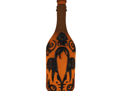 Pack Gothic bottle and flasks game reader 3D Model