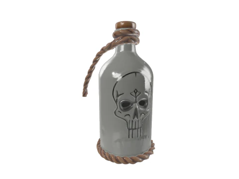 Pack Gothic bottle and flasks game reader 3D Model