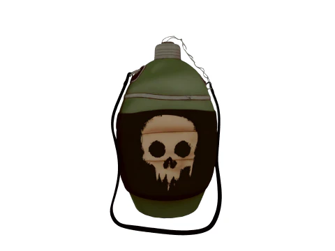 Pack Gothic bottle and flasks game reader 3D Model