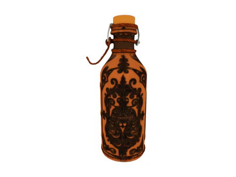 Pack Gothic bottle and flasks game reader 3D Model