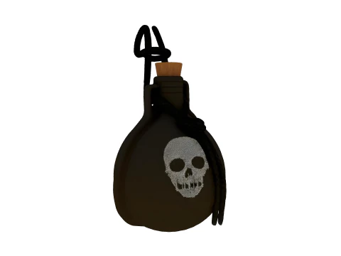Pack Gothic bottle and flasks game reader 3D Model