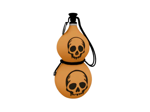 Pack Gothic bottle and flasks game reader 3D Model