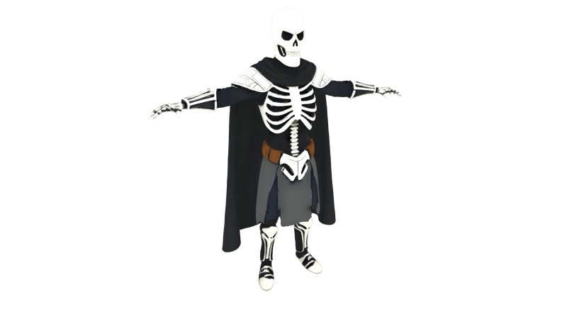 Skeleton knight character game reader 3D Model .c4d .max .obj .3ds .fbx .stl .blend 