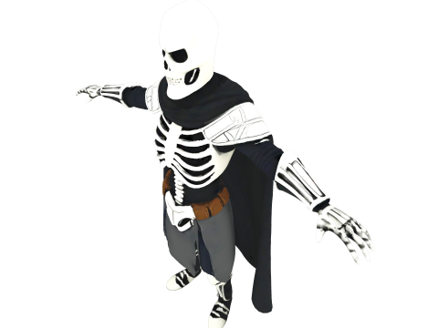 Skeleton knight character game reader 3D Model