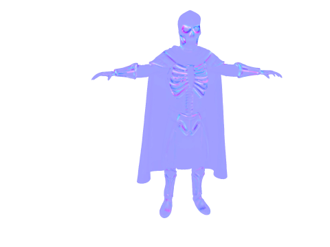 Skeleton knight character game reader 3D Model