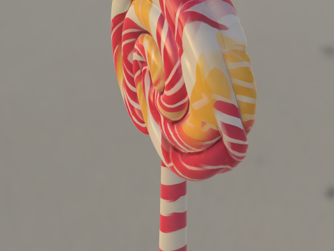 캔디 롤리팝 게임 리더 3D 모델