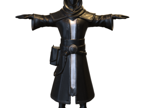 판타지 캐릭터 마법사 게임 리더 3D 모델