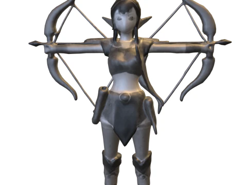 Forest elf archer game reader 3D Model
