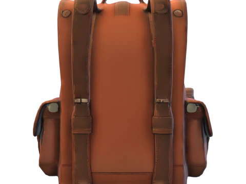 Sk&oacute;rzany plecak przygodowy z czytnikiem gier Model 3D