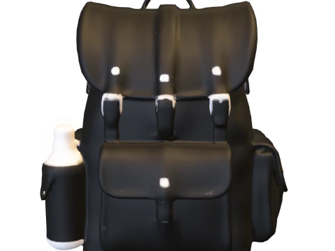 Sk&oacute;rzany plecak przygodowy z czytnikiem gier Model 3D