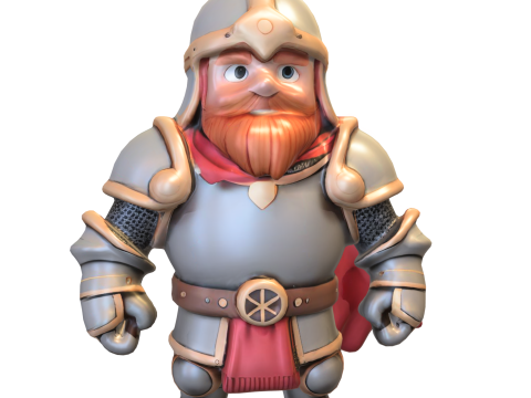 Medieval knight character game reader 3D Model