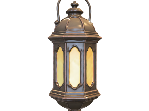 Medieval lantern game reader 3D Model