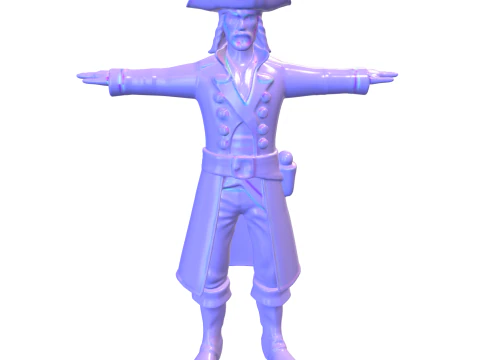 Pirate captain character game reader 3D Model