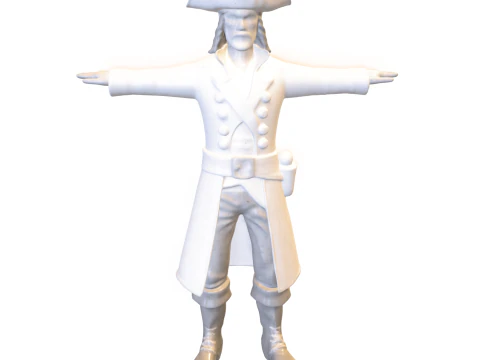 Pirate captain character game reader 3D Model