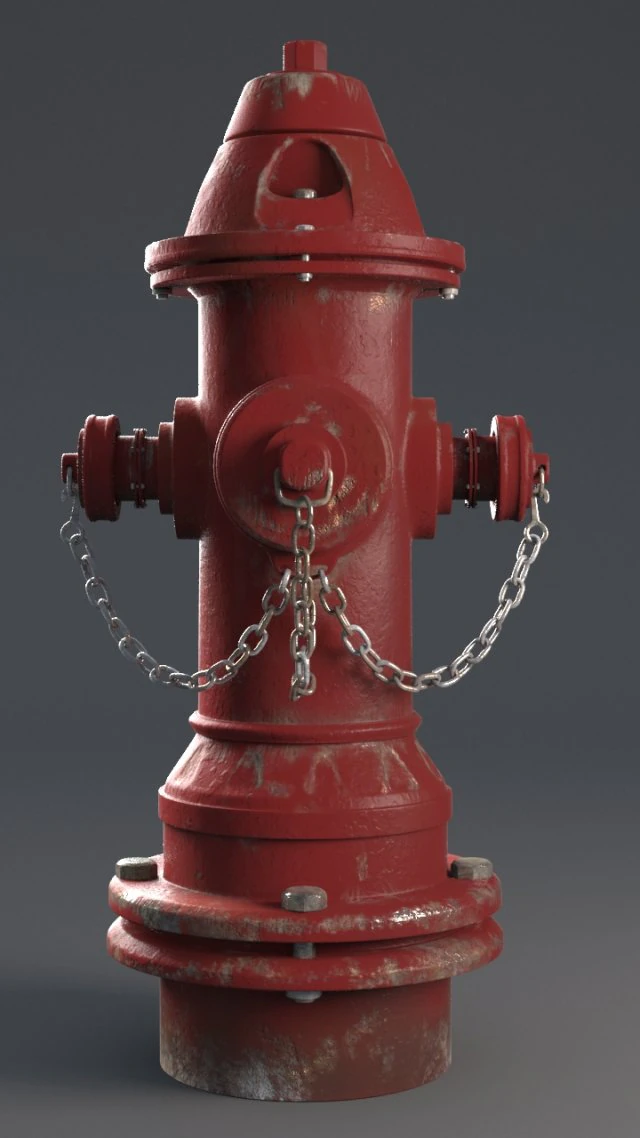 消火栓 3Dモデル .c4d .max .obj .3ds .fbx .stl .blend 