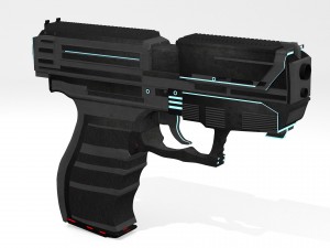 sci-fi pistol 3D 模型