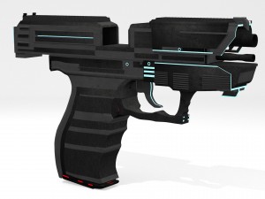 sci-fi pistol 3D 模型