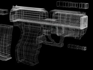 sci-fi pistol 3D Model