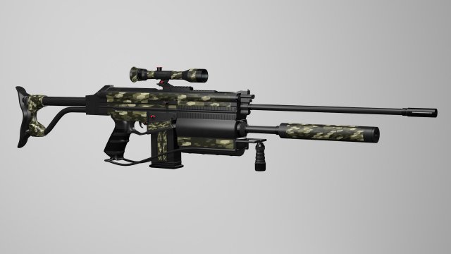 pulse-sniper rifle Modelo 3D .c4d .max .obj .3ds .fbx .stl .blend 