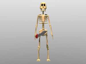 skeleton with 10 animation 3D 模型