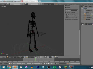 skeleton with 10 animation 3D Model
