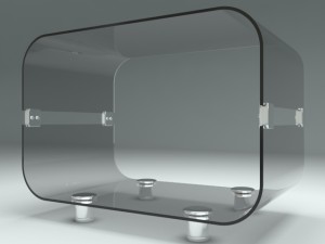 italian desing glass table 3D Модель