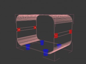 italian desing glass table 3D Модель