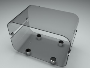 italian desing glass table 3D Модель