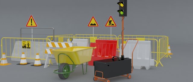 street work pack 3Dモデル .c4d .max .obj .3ds .fbx .stl .blend 
