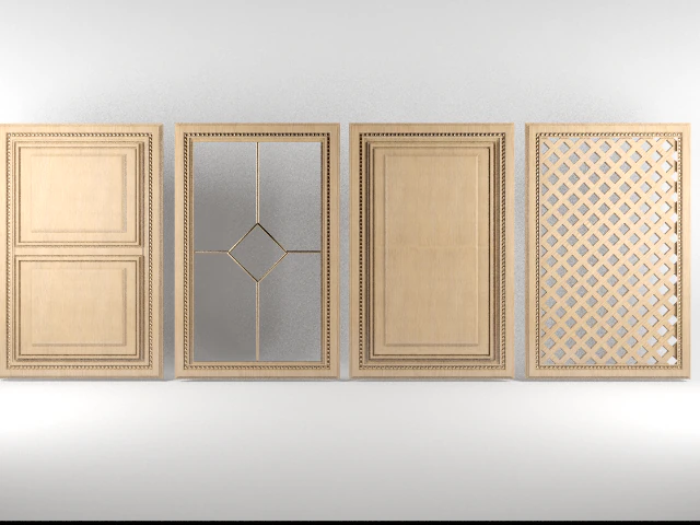 kitchen doors 3D Model .c4d .max .obj .3ds .fbx .stl .blend 