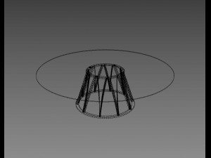 glass top dining table 3D मॉडल