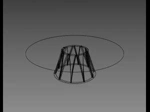 glass top dining table 3D Model