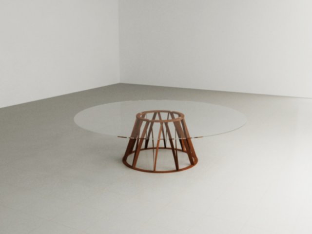 glass top dining table 3D मॉडल .c4d .max .obj .3ds .fbx .stl .blend 