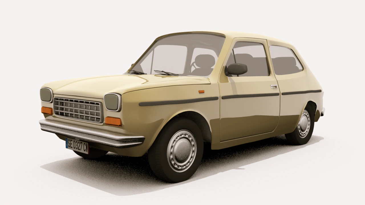 fiat 127 3D Model .c4d .max .obj .3ds .fbx .stl .blend 