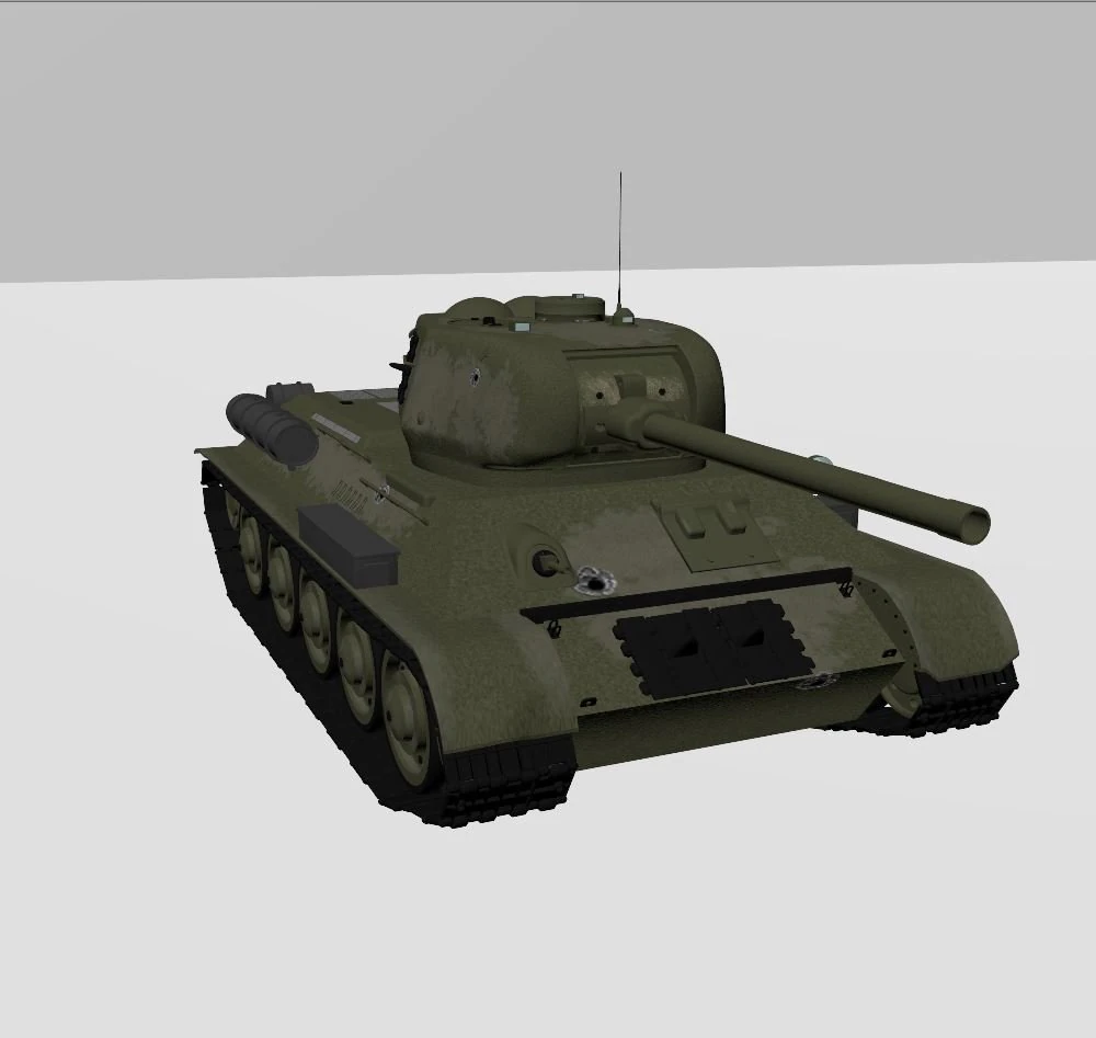 soviet tank t-34-85 3D Model .c4d .max .obj .3ds .fbx .stl .blend