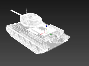 soviet tank t-34-85 3D Model