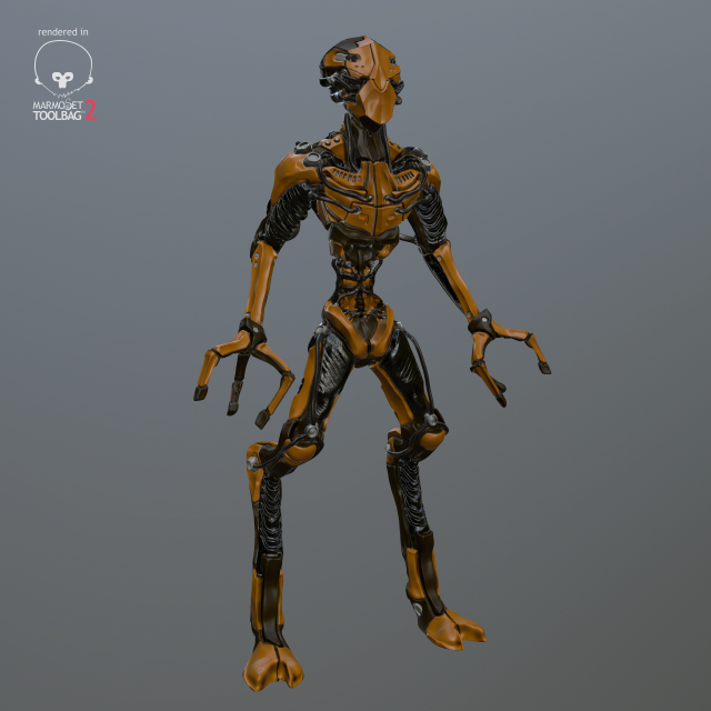 worker robot 3D Model .c4d .max .obj .3ds .fbx .stl .blend 
