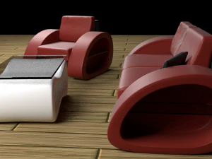 modern design sofa set 3D Model