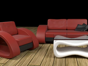 modern design sofa set 3D Model