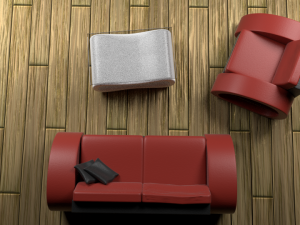 modern design sofa set 3D 모델