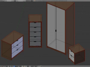 furniture for badroom livingroom architekture 3D Model