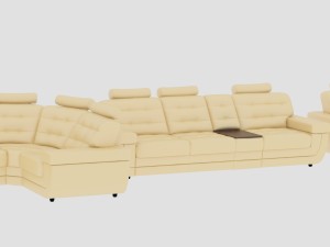 modular sofa with bar Modèle 3D