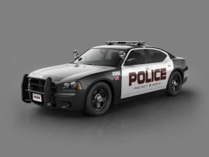 police car us 3D 模型