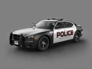police car us 3D Model